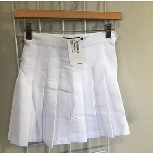 American Apparel White Tennis Skirt XS